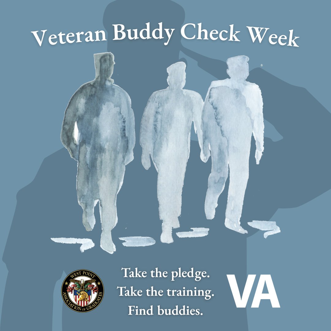 WPAOG's tweet photo. Checking in Old Grads, this week is Veteran Buddy Check Week. 

Veteran Buddy Checks aim to enhance peer-to-peer connections, improve mental health, and increase access to VA and non-VA resources. 

Click here to learn more: https://t.co/aPl1tSbLKM https://t.co/pSjcgbAsaW