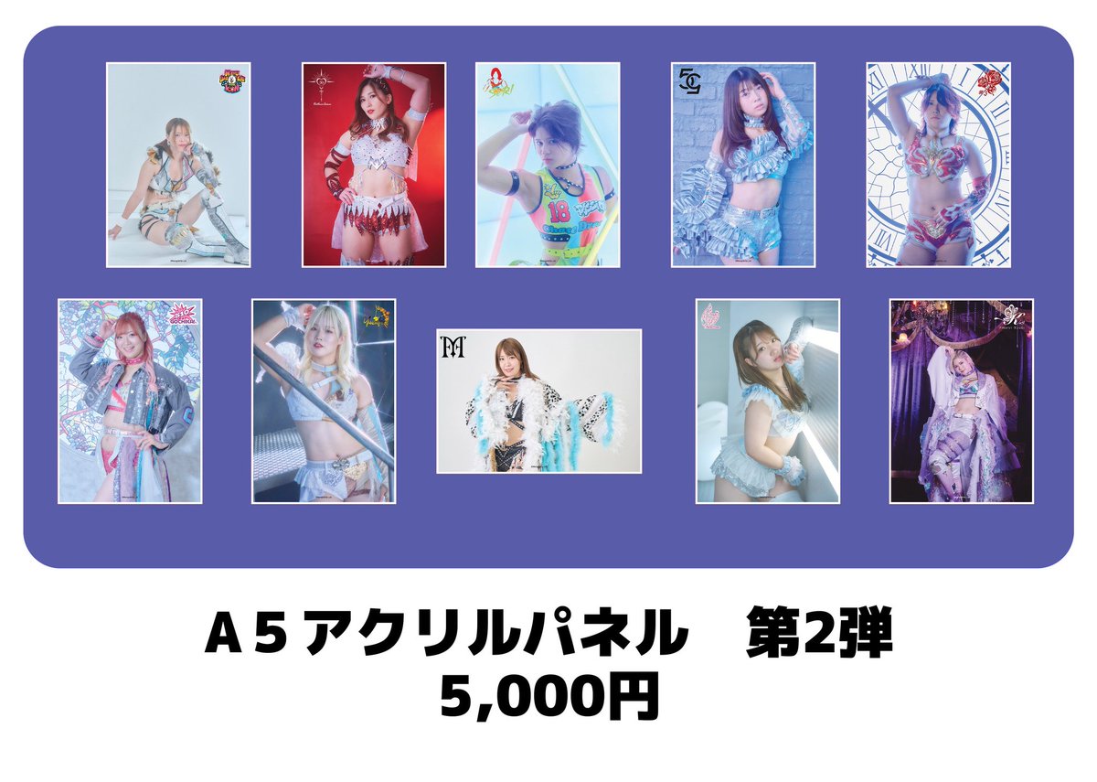 マリーゴールド 両国国技館大会 最前列 限定 直筆サイン入り アクリルパネル 🟧両国国技館大会新発売グッズ情報 アクリルパネル A4サイズ 各8,000円