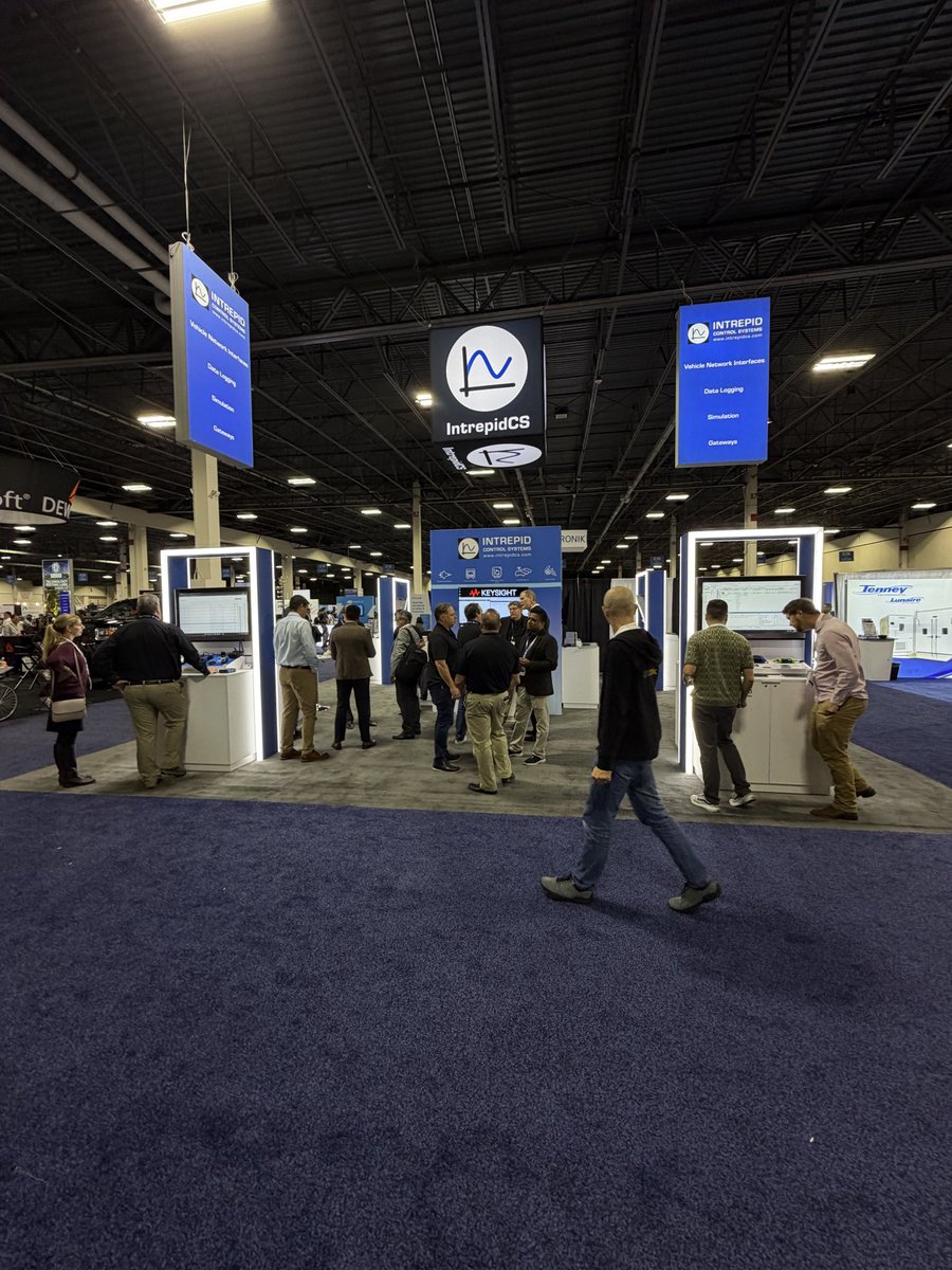 IntrepidControl's tweet image. At the #AutomotiveTestingExpo in Novi, Michigan! We are showcasing our testing tools for developing zonal architecture and software-defined vehicles. #SDV #DrivenByYourData