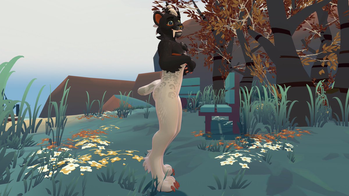 Public versions of the Big Cat (2025) vrchat avatar are available on my discord server now! 🔗 in bio!