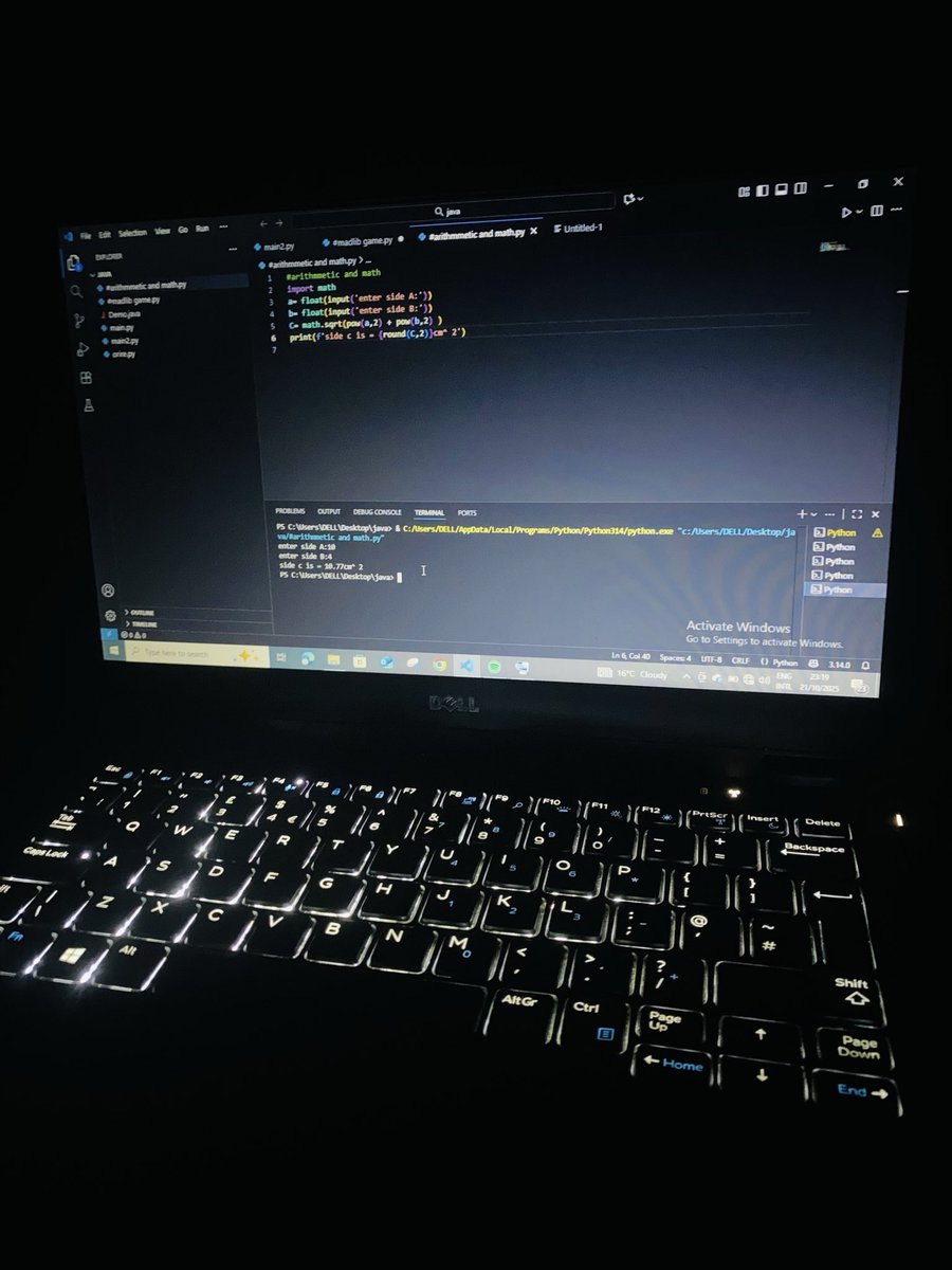 YANGIIboss's tweet image. Day 5 of #100DaysOfCode
Started and finished python arithmetics and maths, it’s looks small Abi there’s actually more to it I didn’t just snap it 😅 after I’m done with this tutorial course I’ll start a project and we’ll work on it together.