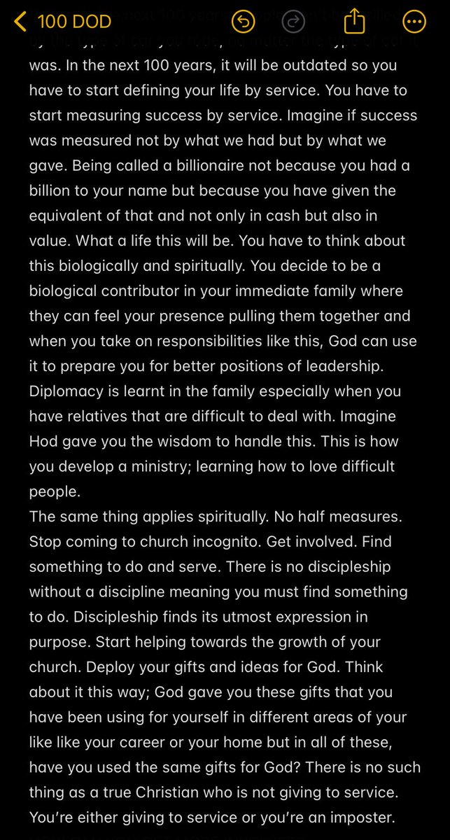 Modupeoluwa_D's tweet photo. #100DOD day 77…
“There is no discipleship without a discipline meaning you must find something to do. Discipleship finds its utmost expression in purpose”📌
.
.
.
#100DODNOTES 
#streaking https://t.co/o7Rx89VO4s