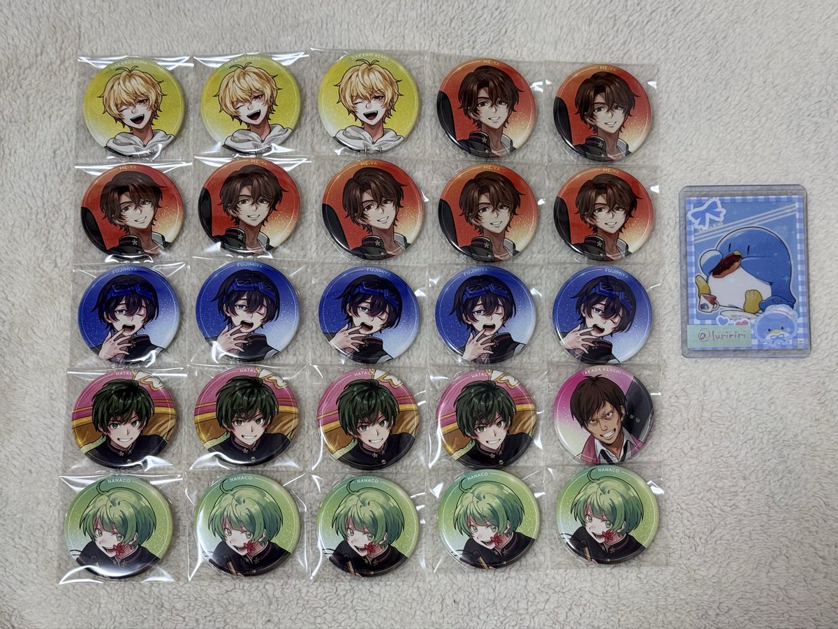 高田村文化祭 缶バッジ 交換【譲】画像のもの【求】ホロ🐧＞` ´、N