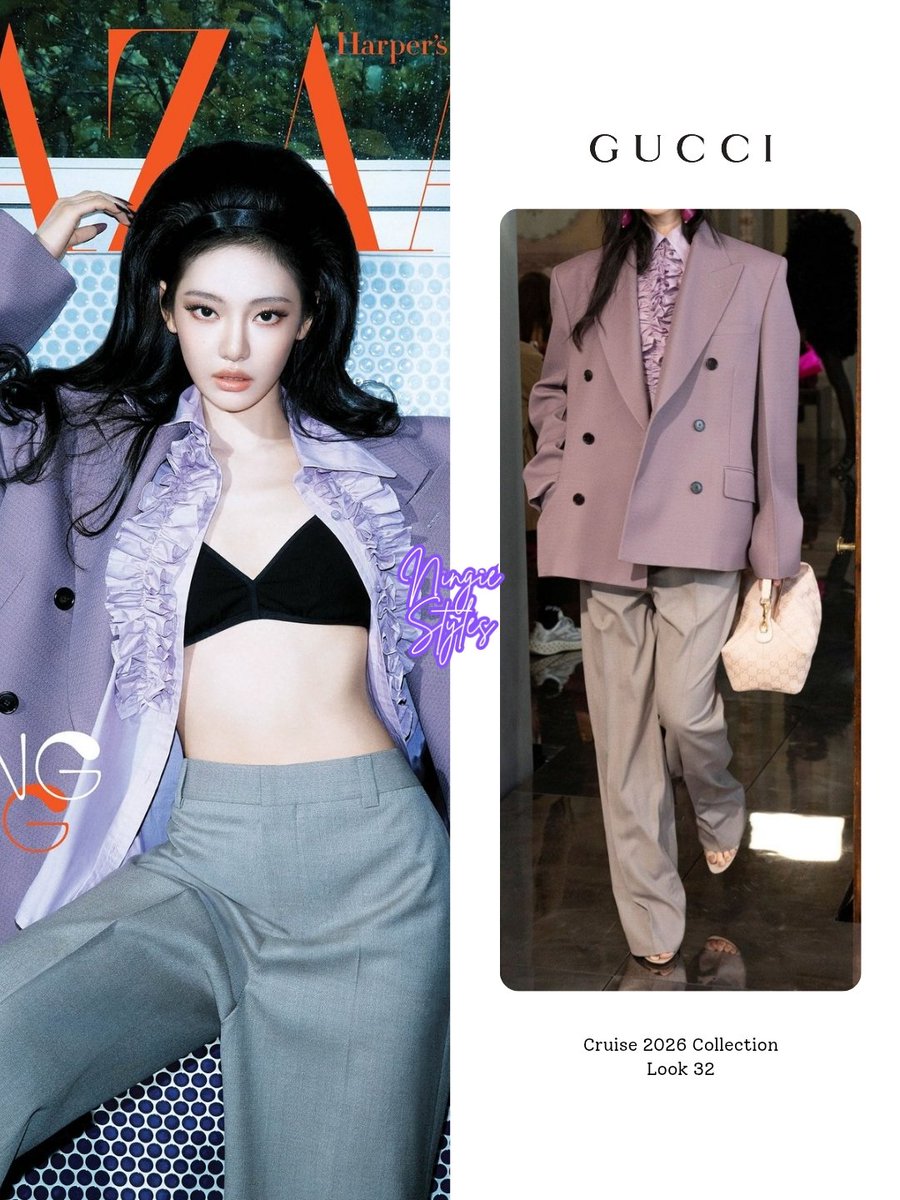 ningiestyles's tweet photo. 251017 - NINGNING x GUCCI FOR @harpersbazaarkorea NOVEMBER ISSUE ❤️🩷

🏷 @gucci - Cruise 2026 Collection

 #ningning #닝닝 #aespa #宁艺卓 #ningningstyle #ningiestyle #ningningfashion #에스파닝닝 #닝닝패션 #gucci https://t.co/xqygLyuVmL