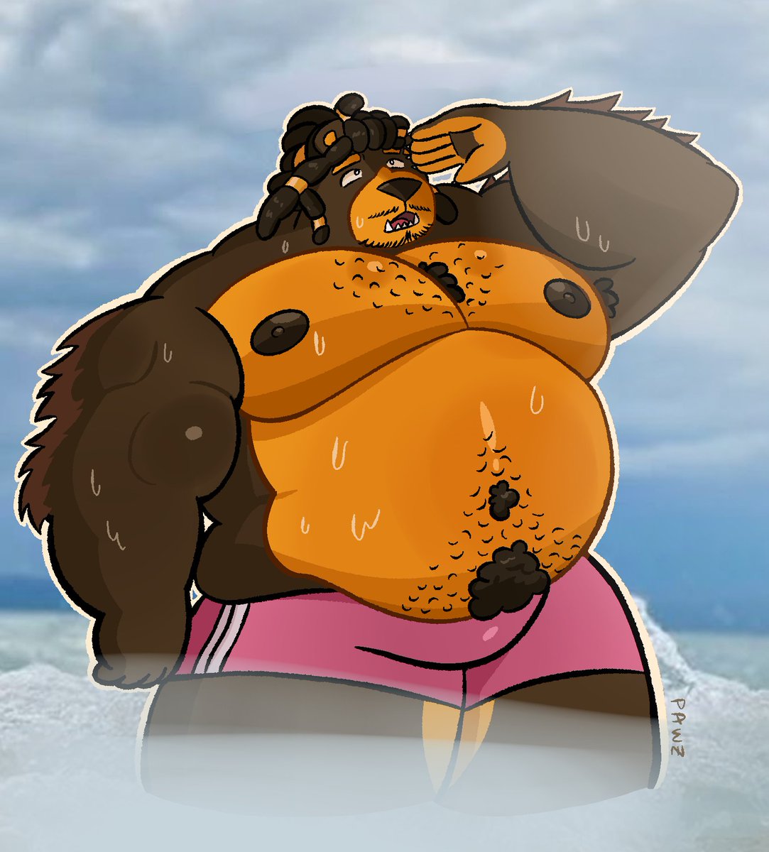 beach day! 🐻🏖️ (gift for @/SubtoCain)