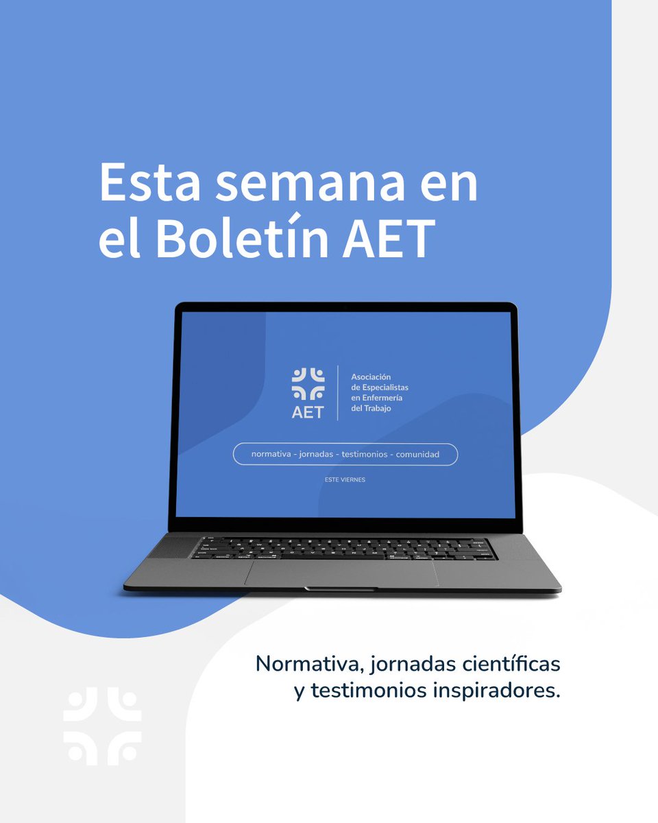 Estar al día también es cuidar nuestra profesión 🩺
Cada viernes, el Boletín de AET reúne lo más relevante en #EnfermeríaDelTrabajo: normativa, eventos, artículos, empleo y mucho más.
Conocimiento, comunidad y orgullo profesional 💙
¿Ya lo recibes? 👇
#AET #SaludLaboral