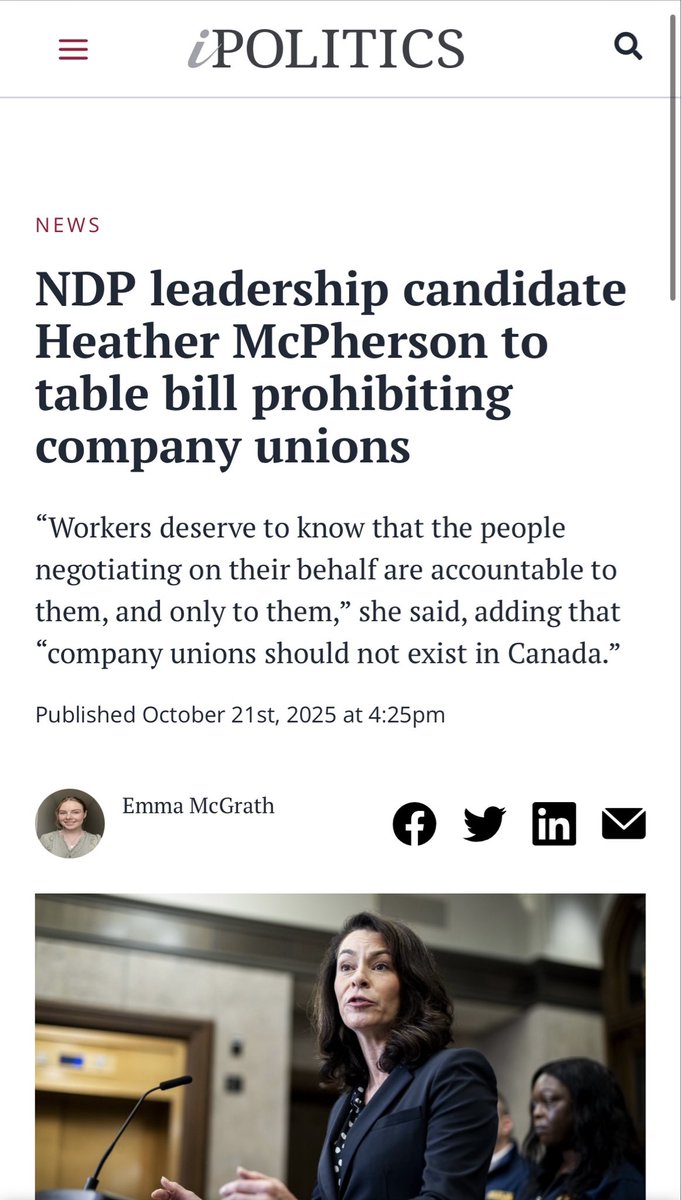 Company unions drive down wages and silence workers...and the Liberals are funding them. 

I’m bringing forward legislation to ban company unions and make sure every union in Canada is democratic, independent, and accountable only to workers.