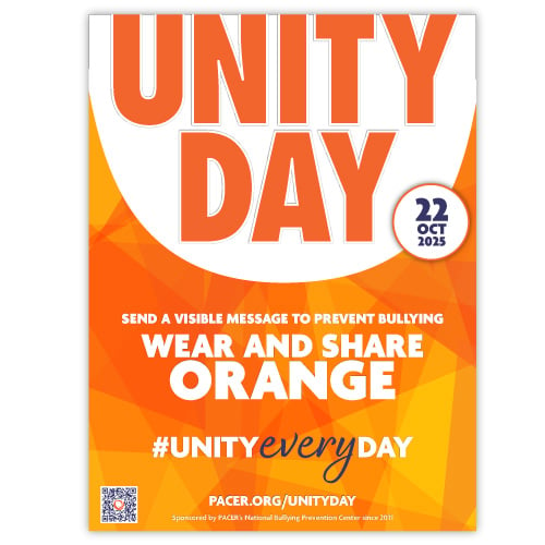 Reminder: Join us in wearing orange tomorrow, October 22nd, in honor of Unity Day!