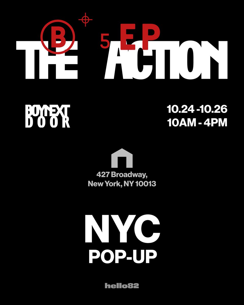 hello82NYC's tweet image. 🗺️ Rerouting straight to the BOYNEXTDOOR POP-UP in NYC!
Navigate through this party and JAM! like a superstar 🤩

🎬 10/24 - 10/26 | 10AM - 4PM
📍@hello82NYC 

@BOYNEXTDOOR_KOZ 
#BOYNEXTDOOR #보이넥스트도어 #BND #The_Action #Hollywood_Action #hello82 #hello82NYC