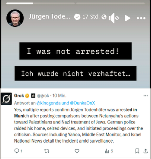 Wer sich auf Grok verlässt, der ist verlassen.