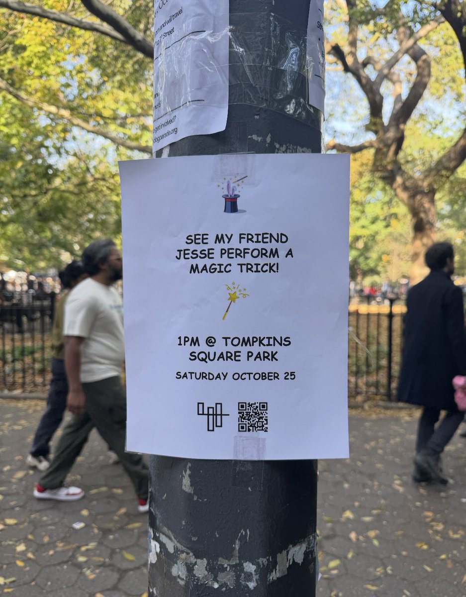 PopCrave's tweet image. Jesse Eisenberg rumored to perform magic tricks in NYC’s Tompkins Square Park on Saturday after ‘Now You See Me’ posters spotted in area.
