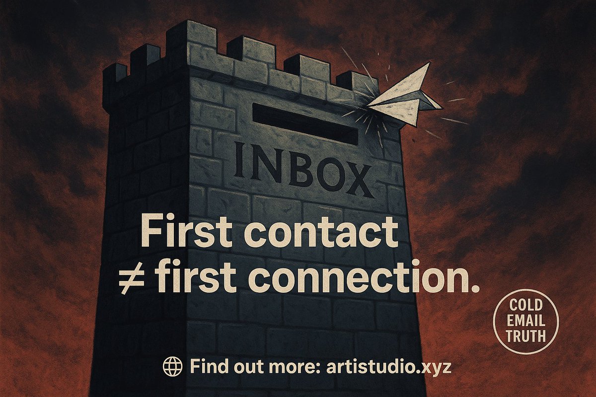 artistudioxyz's tweet image. Trivia: The best cold email subject lines are 1–8 words long.

The problem? So are 200 other emails in your prospect’s inbox. 📬
Short ≠ special.

Want attention? You’ll need more than a clever subject line.
 #FABTidbits #MarketingTips #ConversionTools