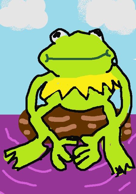 My girlfriend drew this today. I want you all to Kermit it to memory. :)