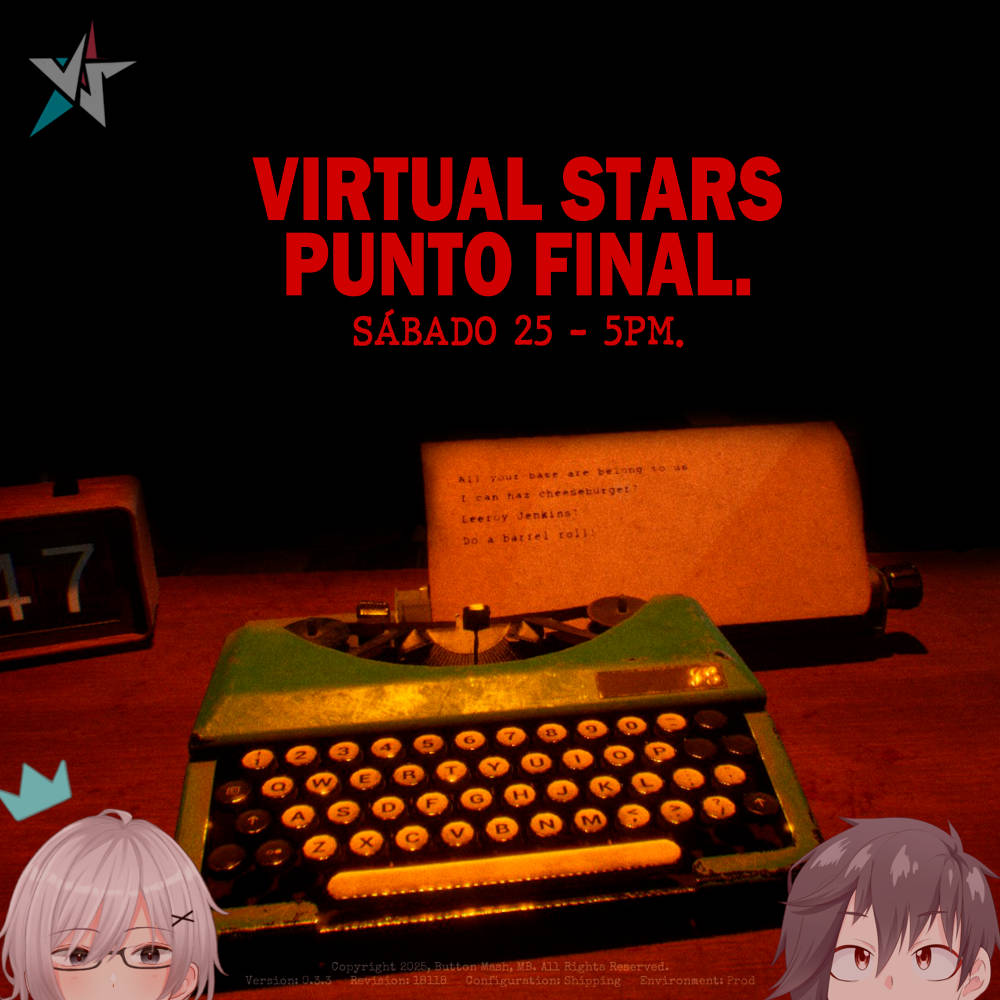 VStarsVT's tweet image. Los VTubers saben de gramática?...

🌟VIRTUAL STARS - PUNTO FINAL.🖊️

🗓️Este sábado a las 5 PM 🇵🇪 (GMT -5)
✍️40 VTUBERS en Final Sentence.
😛Pierde el que se muere.

✉️Interesados comentar el post o mandar MD.

#VirtualStars #VSPuntoFinal