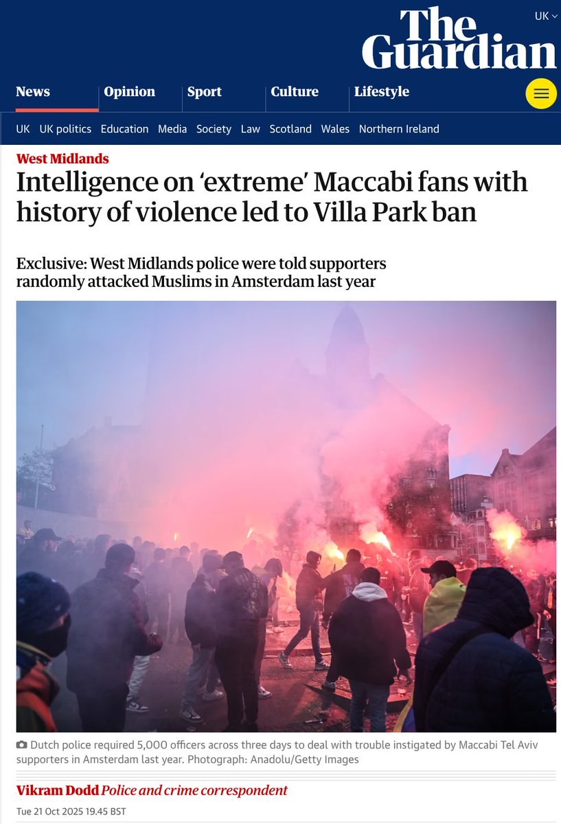 "Police intelligence concluded the biggest risk of violence came from extremist fans of the Israeli club"

A source with knowledge of the assessments said: “The biggest risk was always the extreme Maccabi fans who want to fight”

<a href="/Keir_Starmer/">Keir Starmer</a> <a href="/ShabanaMahmood/">Shabana Mahmood MP</a> and <a href="/lisanandy/">Lisa Nandy MP</a>