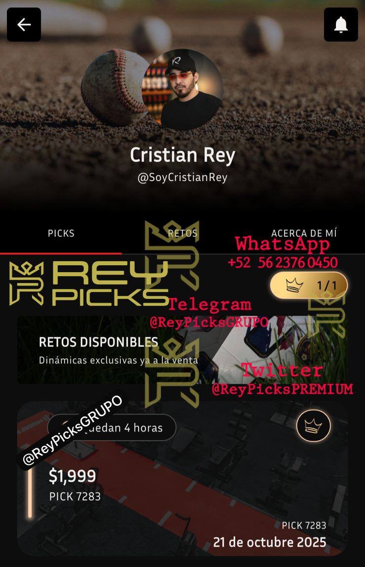 PickCristianRey's tweet photo. 💥 JUGADA FUERTE DE CRISTIAN REY EN LOS REYES APP 🤴🏆

Precio en la app: $2,000 MXN ❌
Conmigo la tienen por $490 pesitos ✅

REGALARÉ LA JUGADA A 2 PERSONAS ENTRE LOS QUE DEJEN SU ❤️

Todos los interesados escríbanme por aquí 📩👇

➡️: https://t.co/Qj8cZDtWzM https://t.co/ONVDL3mTfR