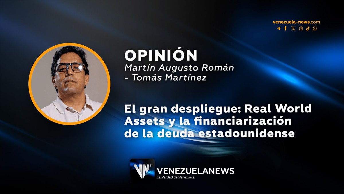 yamelis_r's tweet image. 💰📉 El nuevo colonialismo no usa barcos, usa algoritmos. La tokenización de deuda de EE.UU. convierte a las #Stablecoins en vehículos de dominación financiera global. Latinoamérica, atrapada en rieles criptográficos.

📝 Por: Martín Augusto Román – Tomás Martínez #Criptoeconomía