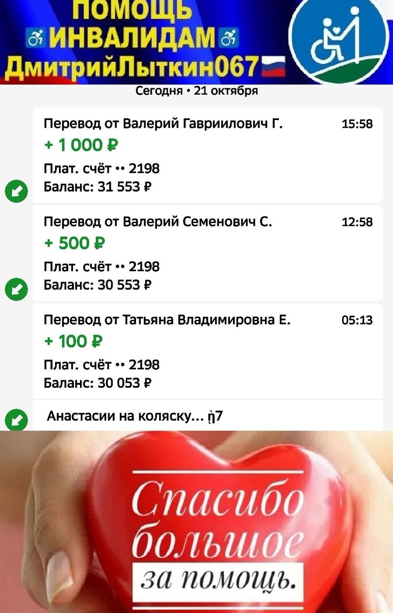 kLsbHlhjUfxzm1b's tweet image. ДРУЗЬЯ⚡
Анастасии Дубовик из Сочи
на♿ЭлКоляску+Lifepo4🔋АКБ
собр.31553р=16,76%❤️
нужно ещё 156647р
резерв до 4дек
ЛЮДИ
эта коляска не роскошь
а старт к новой жизни
Пжл.Отзовитесь
🆘100 500 1000р
Сколько Можете🙏
РЕКВИЗИТЫ ДЛЯ ПОМОЩИ
на QR-код и по ссылке t.me/litkin067