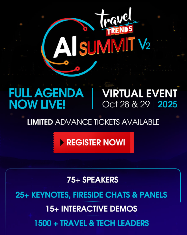 🌍✨ The Travel Trends AI Summit V2 returns virtually October 28-29, bringing together 1,500+ travel and tech leaders to explore AI’s transformative role in reshaping travel.

👉 View the full agenda &amp; register using code ArivalTT for $49 tickets: accelevents.com/e/travel-trend…