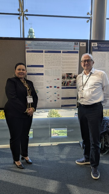 I met these researchers (Drs. Anaya and Lozada-Martinez) today at the Biomarkers of Aging meeting. Very cool work on Colombian centenarians! Their work presented today is not yet out, but see also their published work - here's one: pubmed.ncbi.nlm.nih.gov/38975304/