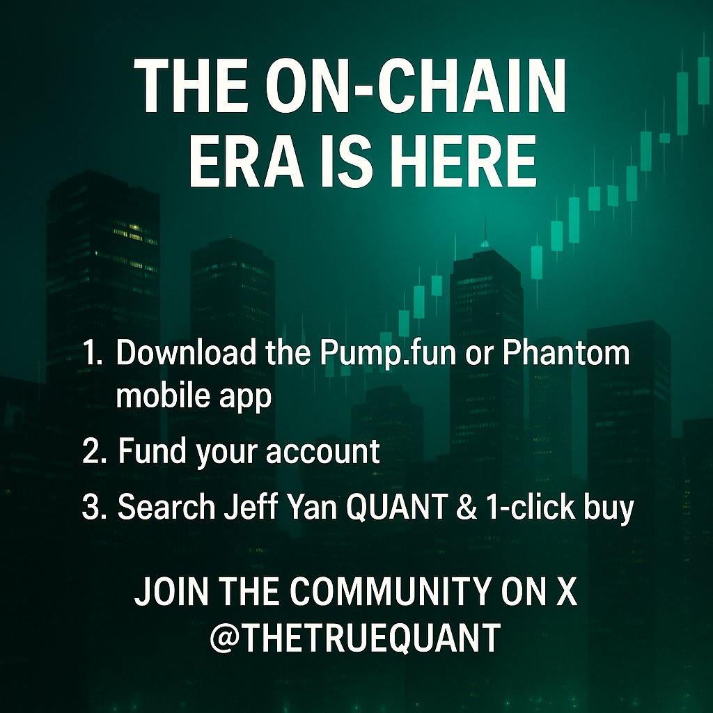 TheTrueQuant (@thetruequant) on Twitter photo Tell one trader about quant, and they'll tell another.
It's already happening. Migration on chain.
And DeFi $HYPE $PUMP mindshare continue rise.
They have no ceiling.
The easiest trade of the cycle $QUANT <a href="/TheTrueQuant/">TheTrueQuant</a> Tell one trader about quant, and they'll tell another.
It's already happening. Migration on chain.
And DeFi $HYPE $PUMP mindshare continue rise.
They have no ceiling.
The easiest trade of the cycle $QUANT <a href="/TheTrueQuant/">TheTrueQuant</a>
