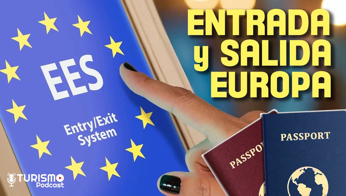 NUEVO Sistema de Entrada y Salida de la Unión Europea 🇪🇺. Aplica para todos los países del Visado Schengen. 

VIDEO: youtu.be/td7T4L2aJ60?si…

#TurismoPodcast