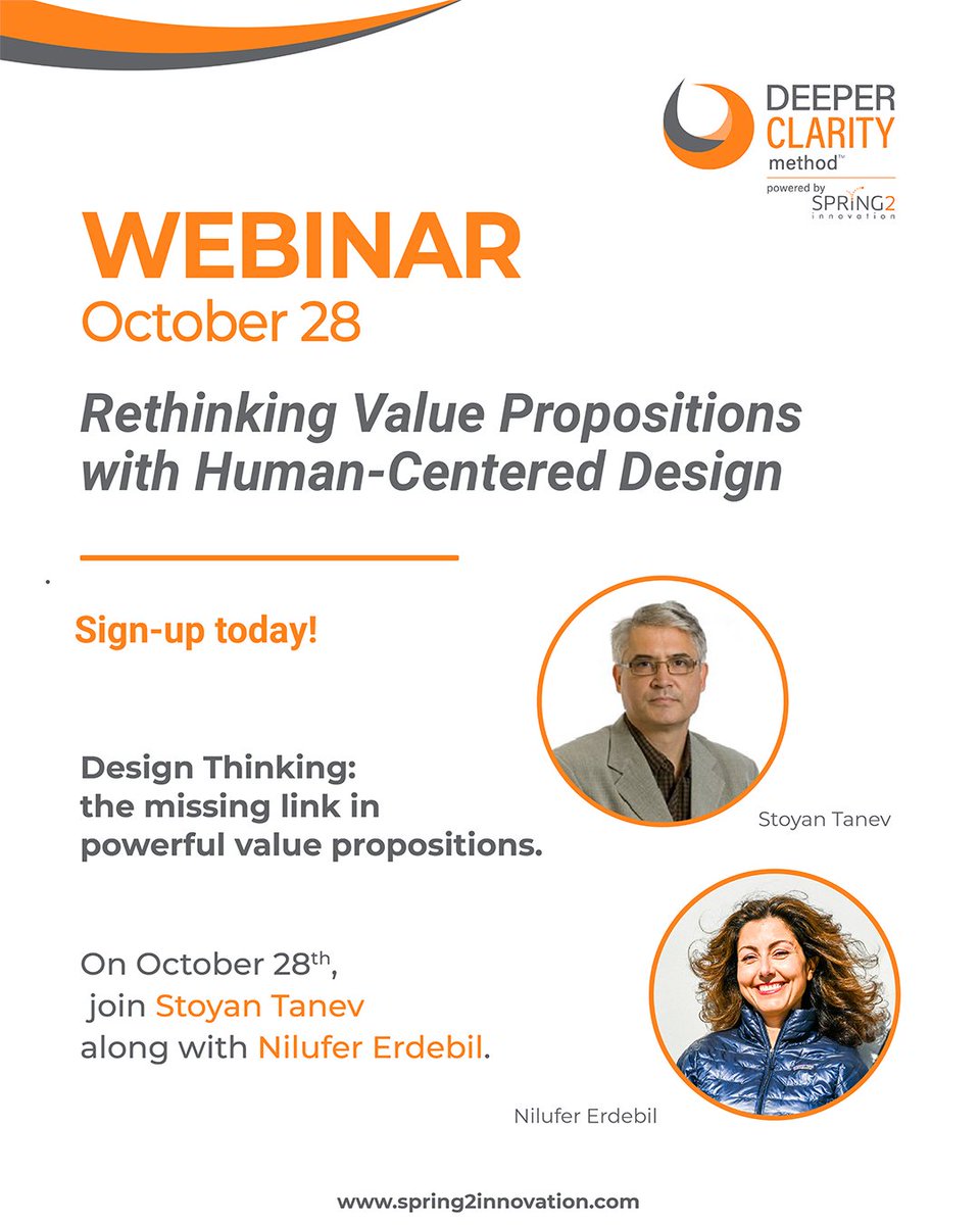 Spring2Inno's tweet image. Is your value proposition built around what you think matters—or what your users truly need?
Join us for 'Rethinking Value Propositions with Human-Centred Design' and find out.
Sign up today and save your spot—zurl.co/iCn4A
#Spring2Innovation #DeeperClarityMethod