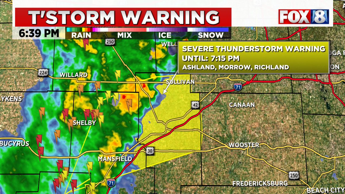 Severe T-Storm Warning with 60 mph wind gusts possible

<a href="/fox8news/">fox8news</a> #Ohio #Cleveland