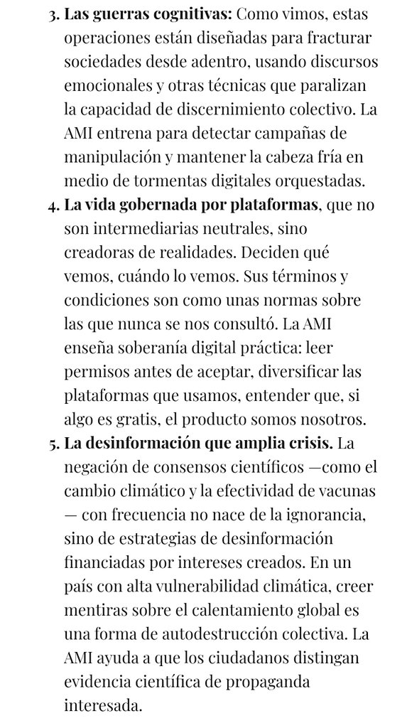 alduque's tweet photo. Cartagena alberga la conferencia central de la Semana Mundial de la Alfabetización Mediática 2025.
Una buena ocasión para llevar la AMI más allá de las aulas y articular trabajo de gobiernos, familias, sistema escolar, empresas.
https://t.co/B8aw7mW4GN
#MILWeek
#medialiteracy https://t.co/WNAMU5uw1T