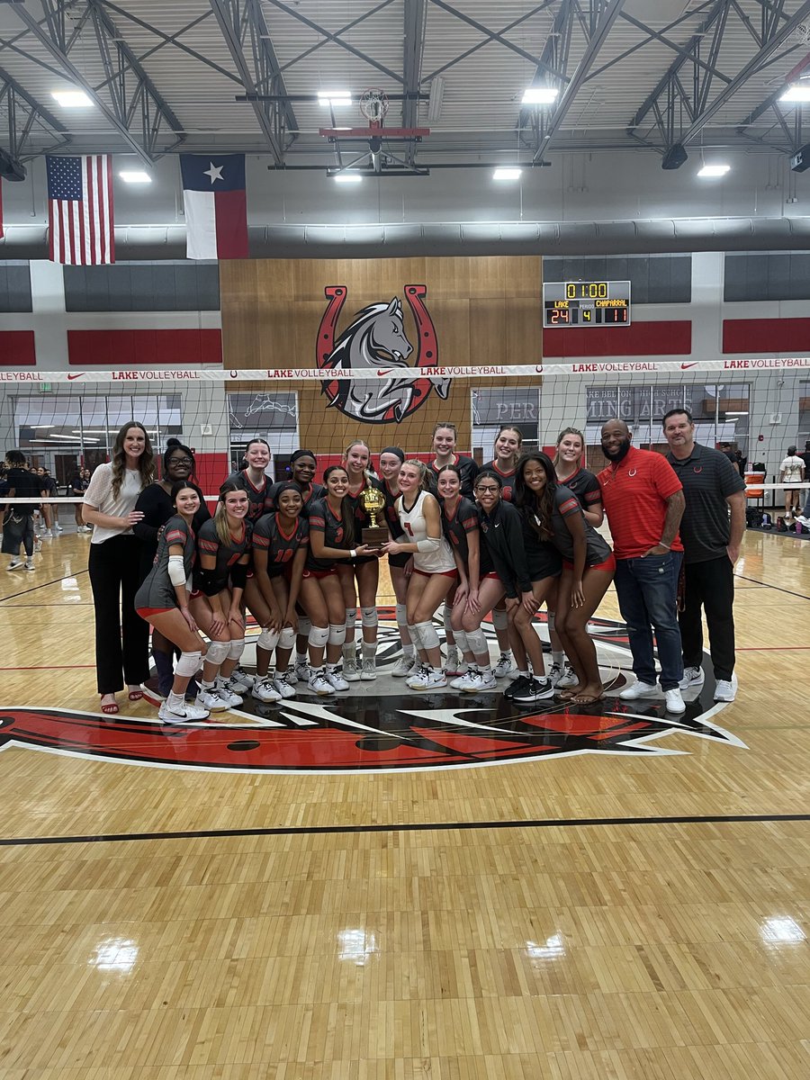 DISTRICT CHAMPS!! Huge congratulations to <a href="/allwaits10/">Allison Waits</a>, the entire <a href="/VolleyballLBHS/">Lake Belton Volleyball</a> coaching staff and players! Keep rolling Broncos!