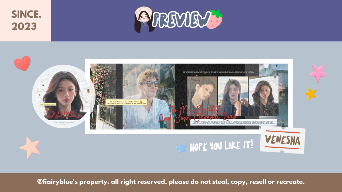 biggest thankyou to kak <a href="/cittiepaw/">zabilla reiana</a> sama bf nya kakak heeseung karena sudah jajanin aku leyot cantik ini 🥹🫶 sehat selalu yaa for both of you, sukses terus ya! also thankyou to kak <a href="/fiairyblue/">aileen🌷</a> yang udah mewujudkan leyot bucin ini 🧘‍♀️ #HeeBillCotyAbiez #BornOfStarlightHeeseung