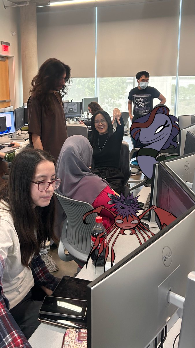 utdanimlab's tweet image. An inside peek of the behind the scene production of The Kraken’s Tooth  from  Sasha.
Marketing slaying it like always🤩. Animation is busy as usual🫢🤫. Rigging is “locked in.”😎😎.

Animation Lab’s: The Kraken’s Tooth coming soon!🏴‍☠️
#animlab #utd #thekrakenstooth #utdallas