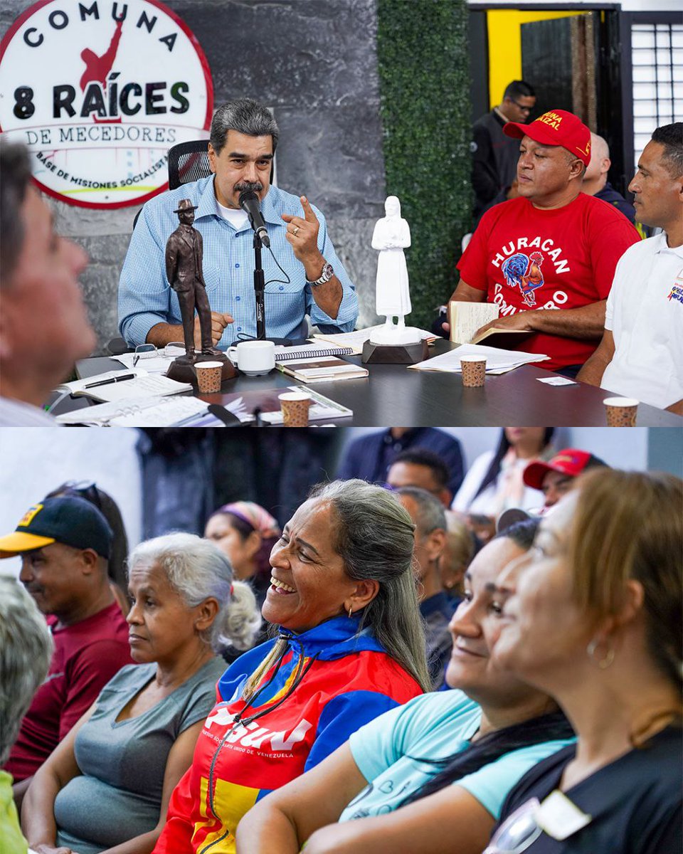 RosangelaP89317's tweet image. A 13 años del #GolpeDeTimón, el pueblo sigue construyendo futuro.
Más de 20 mil obras hechas con amor desde las comunas y barrios del país.
Este 23 de noviembre, ¡la democracia vuelve a las calles!
#PoderPopular #Comunas #RevoluciónBolivariana #Venezuela