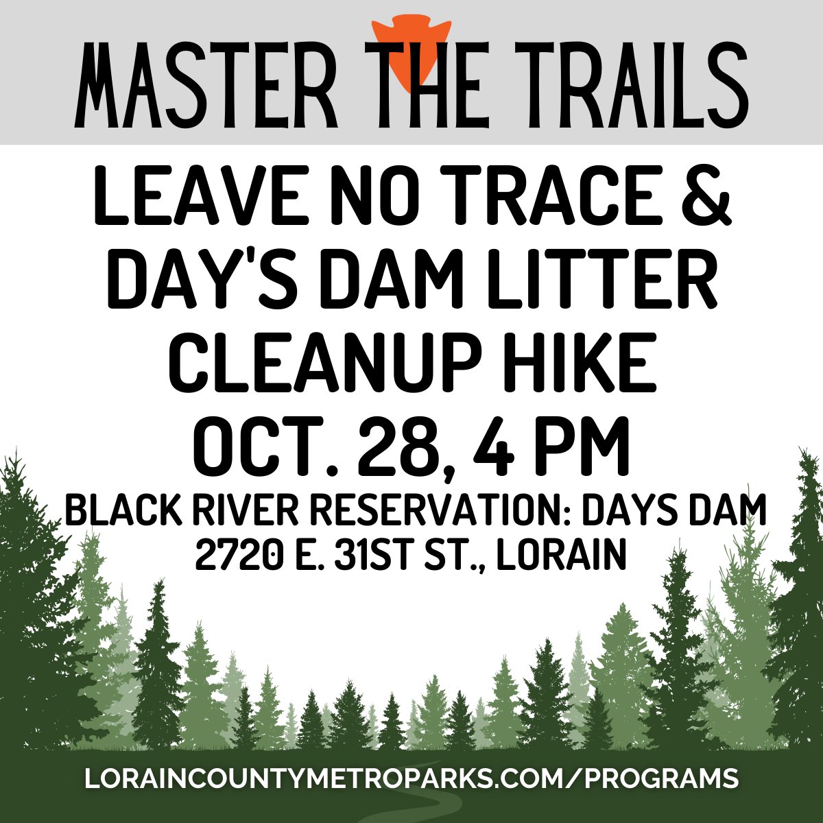 Master the Trails at Lorain County Metro Parks. Registration is required. Join us on a litter cleanup at Day's Dam waterfall. To find this and other Master the Trails programs, visit tinyurl.com/LCMP-Master-th….