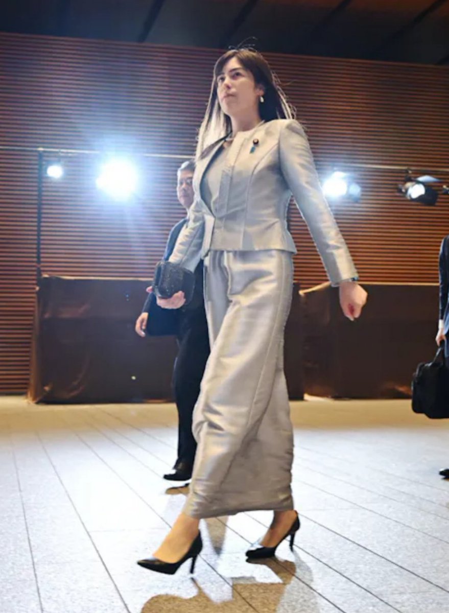 小野田大臣、銀色ドレス着用で擁護「服は悪くない」