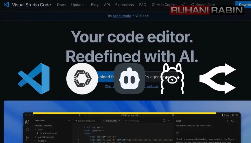 CrionxInc's tweet image. A simple, powerful setup using Visual Studio Code (VS Code), with Cline and Continue.dev, powered by local AI models via Ollama or free API models through OpenRouter.
Read more 👉 lttr.ai/AkGB5
#AiCodingAssistant #AI #Development