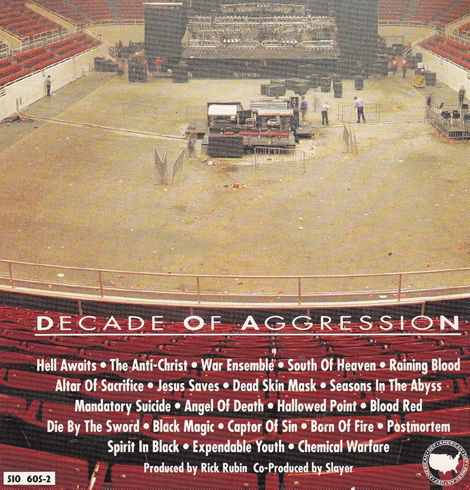 NWOBHM_EDDIE's tweet photo. '𝗗𝗲𝗰𝗮𝗱𝗲 𝗼𝗳 𝗔𝗴𝗴𝗿𝗲𝘀𝘀𝗶𝗼𝗻' is a double live album by 𝗦𝗹𝗮𝘆𝗲𝗿, released on October 22, 1991. 😈🤘

#Slayer 🇺🇲 #ThrashMetal #DecadeofAggression https://t.co/SsCYnk8IYW