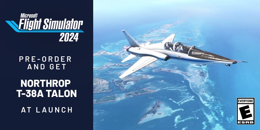 AMZNVideoGames's tweet image. ✈️ The sky is calling. 🕹️ For the first time ever, #FlightSimulator2024 lands on #PS5. 🎮 Preorder now to unlock the Northrop T-38A Talon. 🌍 125 aircraft. 40,000 airports. One global adventure. amazon.com/Microsoft-Flig…