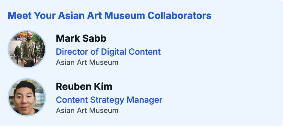 Tech4goodnpo's tweet photo. anyone interested in building art museum an animates artworks and sculptures, provides accessible background information, and shares insights from curators?

This is the museum needed help: https://t.co/nBqxGWyuFh

Join us 3 day hackathon to build them a product. 

AI engineer is needed, backend engineer, frontend engineer, UI/UX designers are needed.   If you're interested, feel free to DM me or register for free: https://t.co/ekmFC4NePP

#ai #art #museum #hackathon #SoCal #cupertino