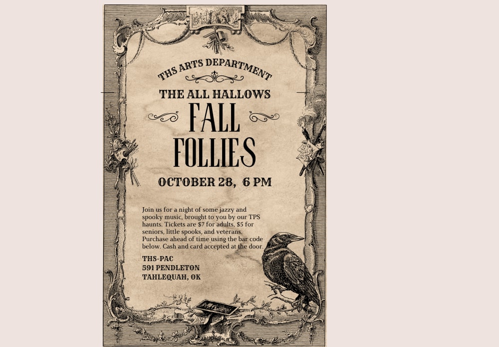 TahlequahPAC's tweet image. Don&apos;t miss your chance to see THS Fall Follies. Tickets are still available but they&apos;re going fast! ⁣
 onthestage.tickets/show/tahlequah…