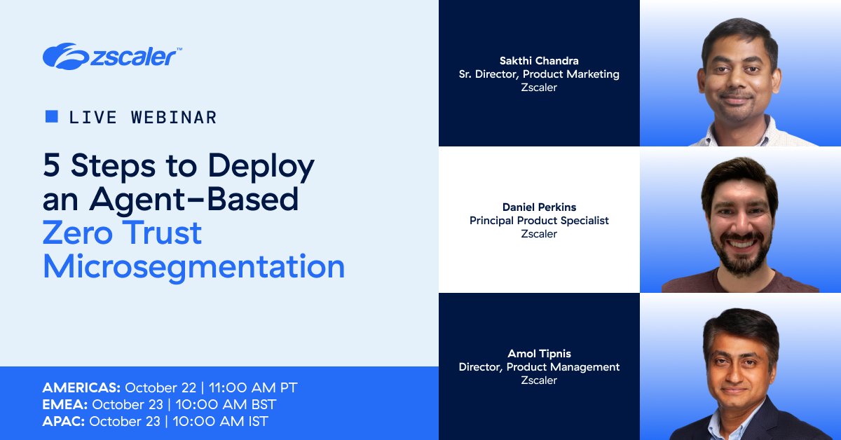 zscaler's tweet image. Stop breaches before they start! 

Learn how Zscaler #Microsegmentation protects workloads across all environments with granular #ZeroTrust controls. 

Register here → bit.ly/474fRGM