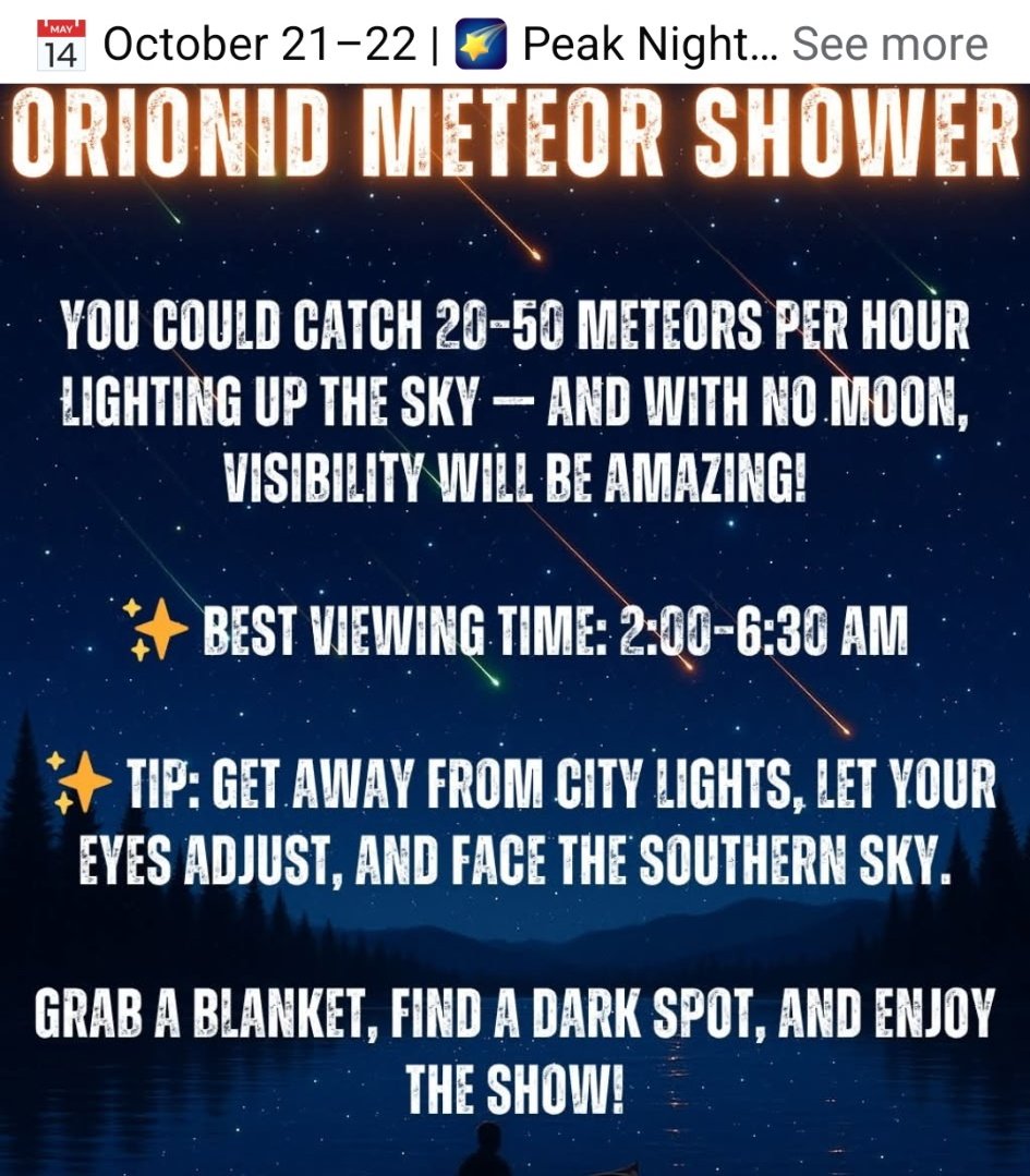 Jere_Memez's tweet image. Orionid Metoer Shower, tonight and tomorrow. 👇☄️