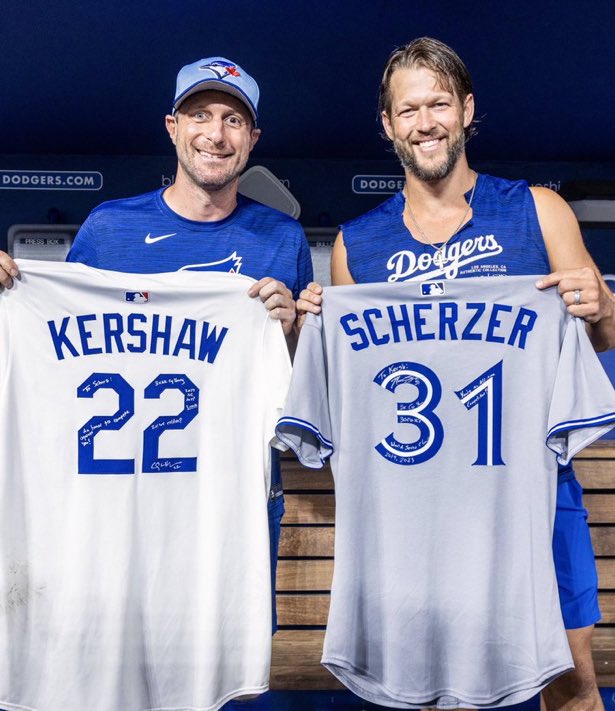 notgaetti's tweet photo. Two of the greatest pitchers of all time helped their clubs reach the World Series this year.

Max Scherzer &amp; Clayton Kershaw first opposed each other in 2008 and the careers they have had since then are nothing short of magnificent.

(But only one of them can win another ring.) https://t.co/Jm2tsS9h4s