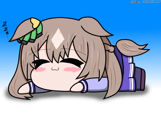 'ω`)ノオハヨォ…サトノダイヤモンドチャン…(っ'ω`c)