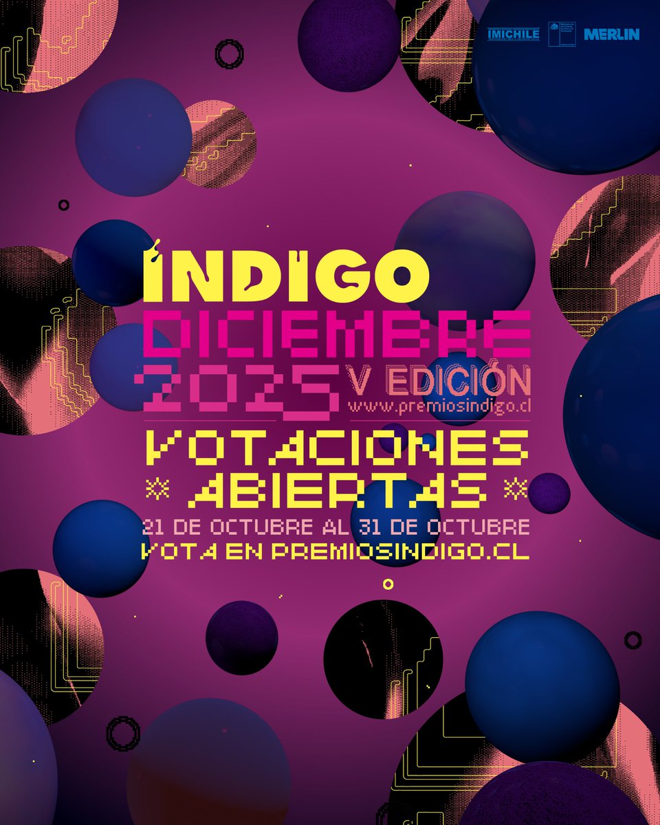 🎶 ¡Ya puedes votar en los Premios Índigo 2025!

🗳️ Vota hasta el 31 de octubre en 👉 premiosindigo.cl

Tu voto es fundamental para que tu proyecto favorito llegue a los finalistas!