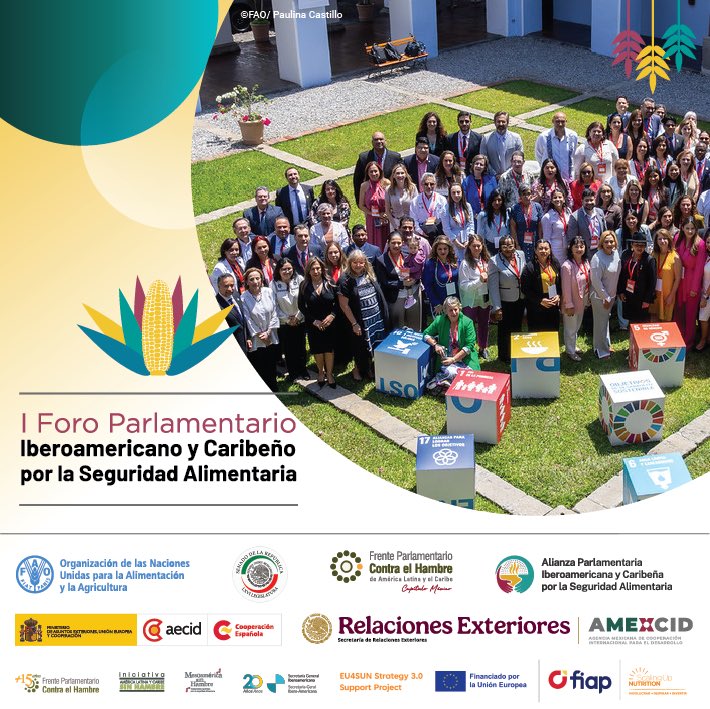 ⁠📢 #ParlamentosContraelHambre de toda Iberoamérica y el Caribe se reunirán en el @SenadoMexicano por la #AlimentaciónPrimero. 

Del 22 al 24 de octubre: I #FOROSAN2025. bit.ly/4oAJtBw

Apoyan: #MesoaméricaSinHambre  <a href="/ALCsinhambre/">ALCsinhambre</a>