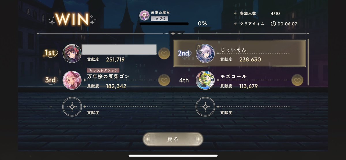 json_mgrc's tweet image. #まどドラ
朝リンクレイド20
ゴンさん、モズコールさん、1名の方ありがとうございます!救援感謝〜
皆さん早く来てくださって6分討伐!はやーい!
