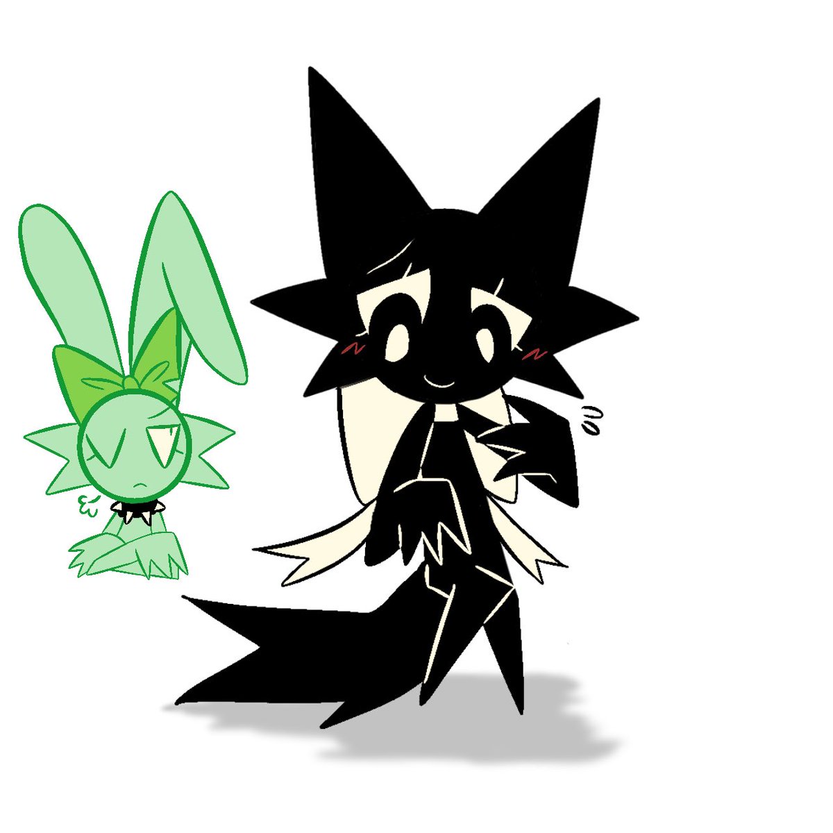Chibot__'s tweet image. #sprunki #sprunki2p #SprunkiFanart 
#sprunkiship #tunwen ❓

( 🖤💚💖 / 🖤💚 +🎀 / 🔫🖤 )
