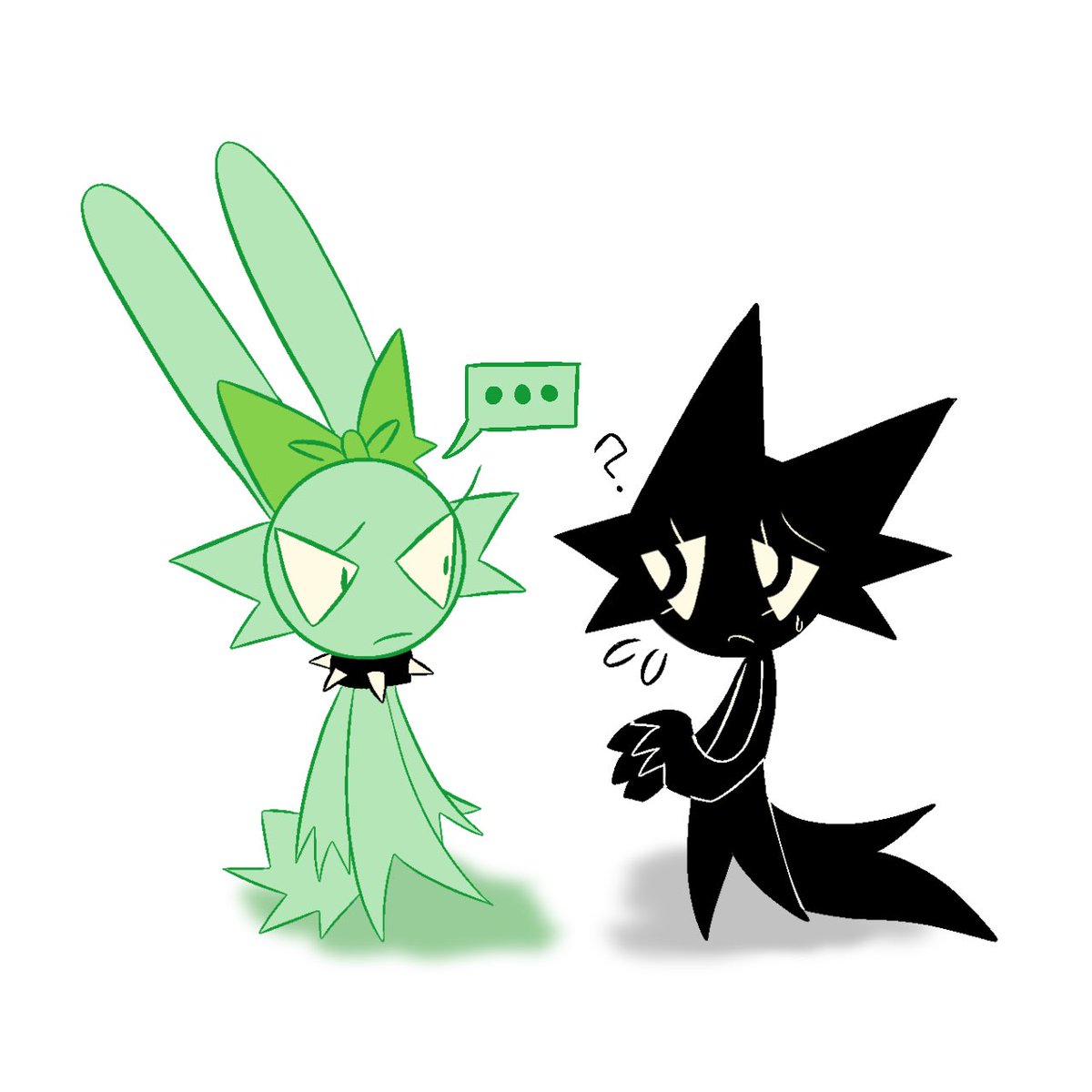 Chibot__'s tweet image. #sprunki #sprunki2p #SprunkiFanart 
#sprunkiship #tunwen ❓

( 🖤💚💖 / 🖤💚 +🎀 / 🔫🖤 )