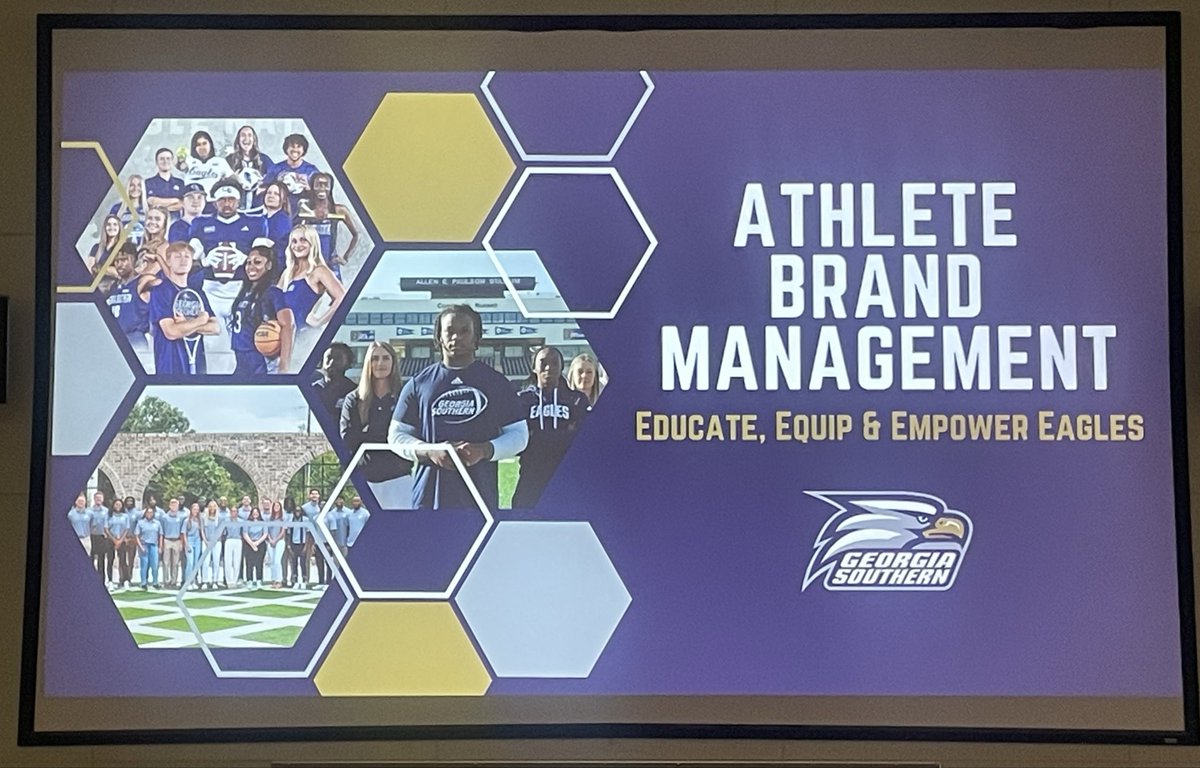 GSAthleticsAPEX's tweet image. Let’s go! 

Next APEX session under way. 

ABM 
Athlete Brand Management 

Student- athletes learning how to brand themselves for internships, job search, and potential NIL opportunities!

Special thanks to Amy Hughes for presenting! #leadership